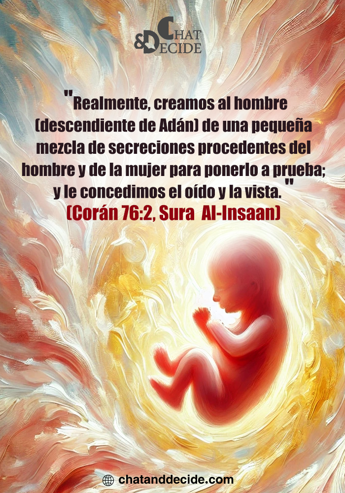 "Creación del hombre para la prueba (Corán 76:2)"