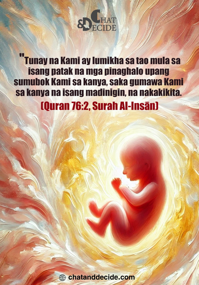 Paglikha sa Tao: Mula sa Nutfah Hanggang sa Pagsubok (Quran 76:2)