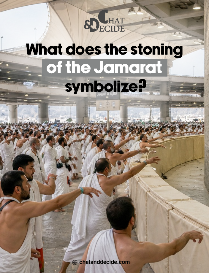 What does the stoning of the Jamarat symbolize