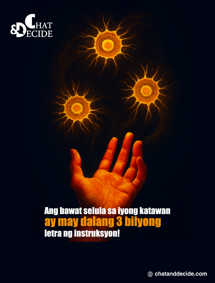 Ang bawat selula sa iyong katawan ay may dalang 3 bilyong letra ng instruksyon!