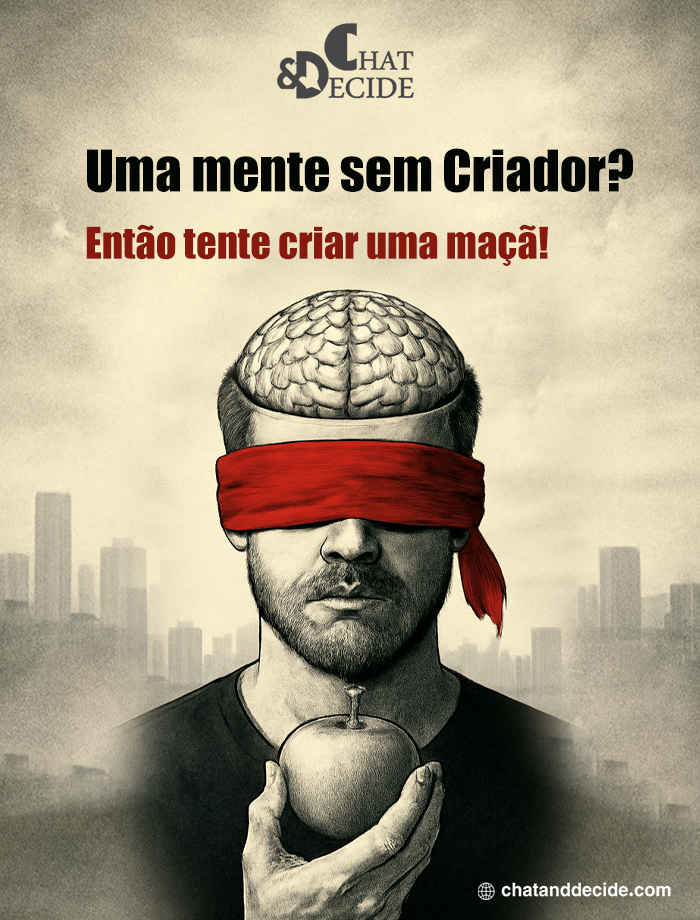 Uma mente sem Criador? Então tente criar uma maçã!